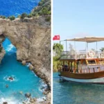 Delik Deniz'e (Kral Koyu) Gazipaşa tekne turu: rahatlatıcı seyir, tenha koylar, kristal berraklığında denizde yüzme ve teknede öğle yemeği. Ön ödemesiz rezervasyon.